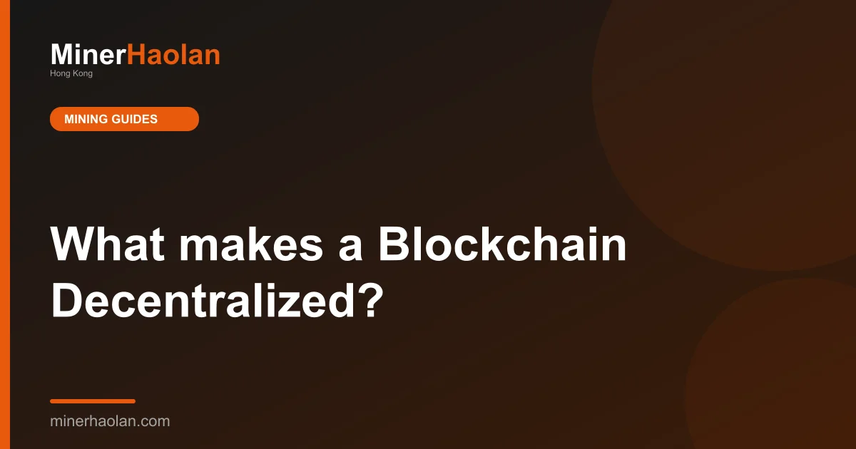 What makes a Blockchain Decentralized?