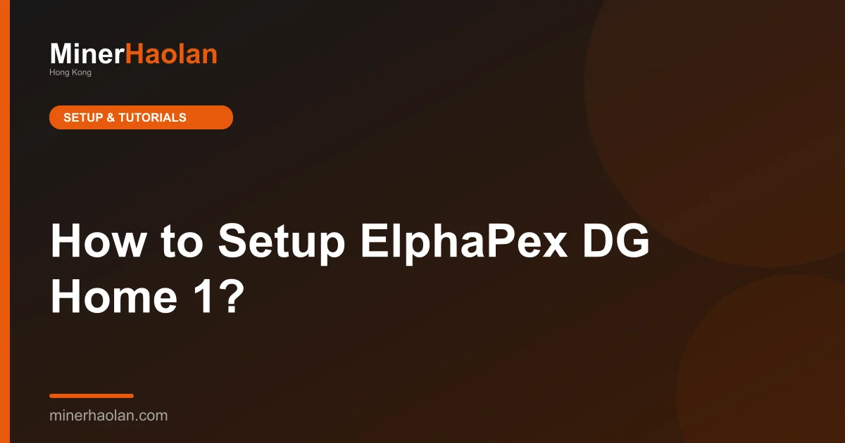How to Setup ElphaPex DG Home 1?