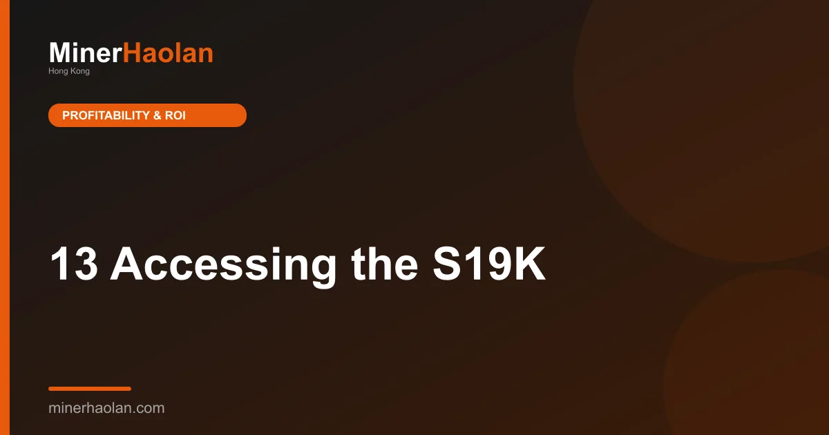 13 Accessing the S19K