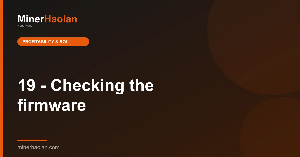 19 - Checking the firmware