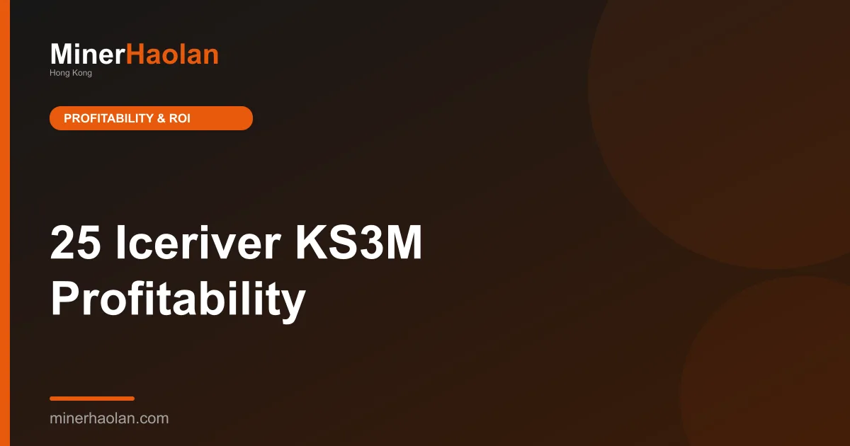 25 Iceriver KS3M Profitability