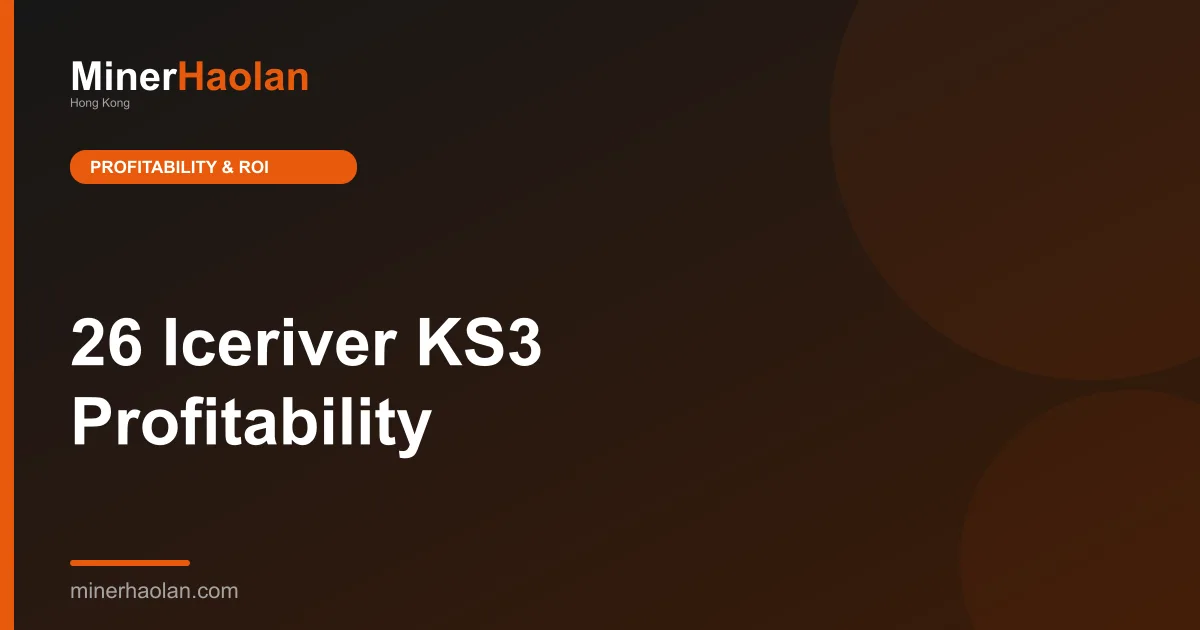 26 Iceriver KS3 Profitability