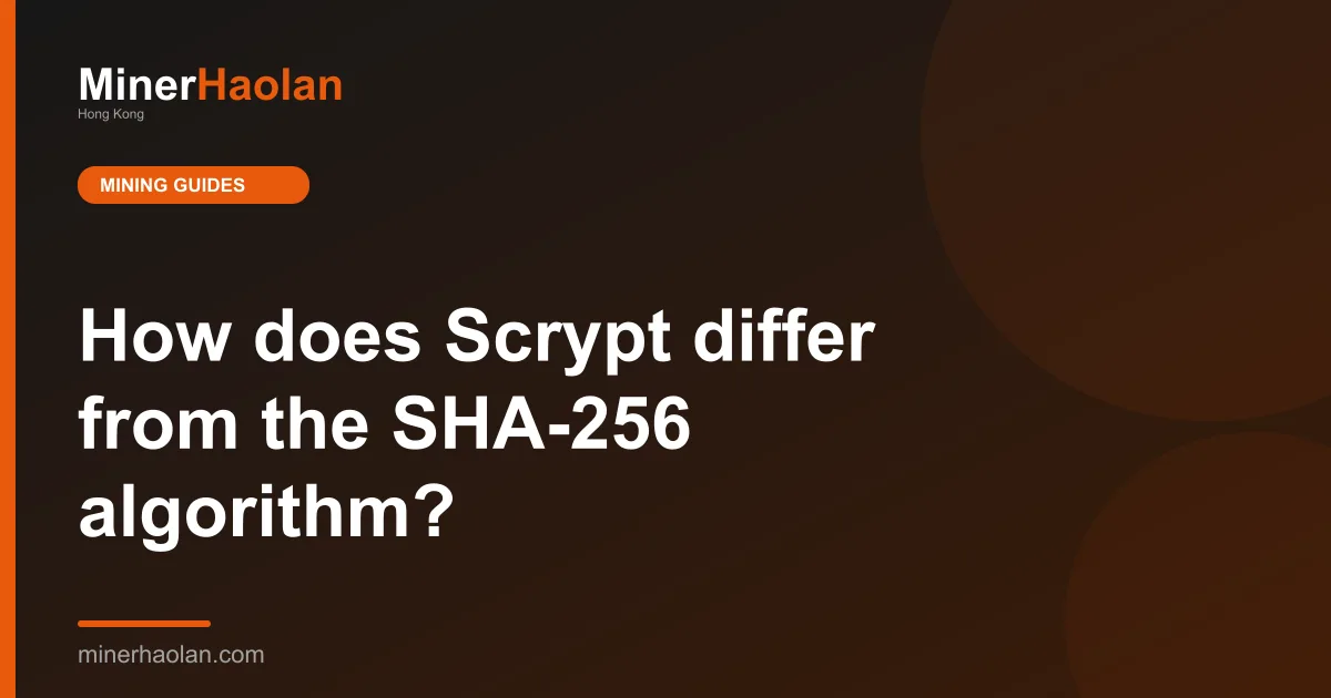 How does Scrypt differ from the SHA-256 algorithm?