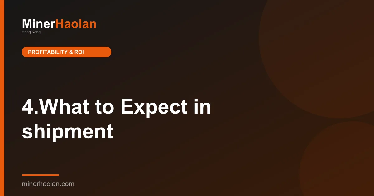 4.What to Expect in shipment