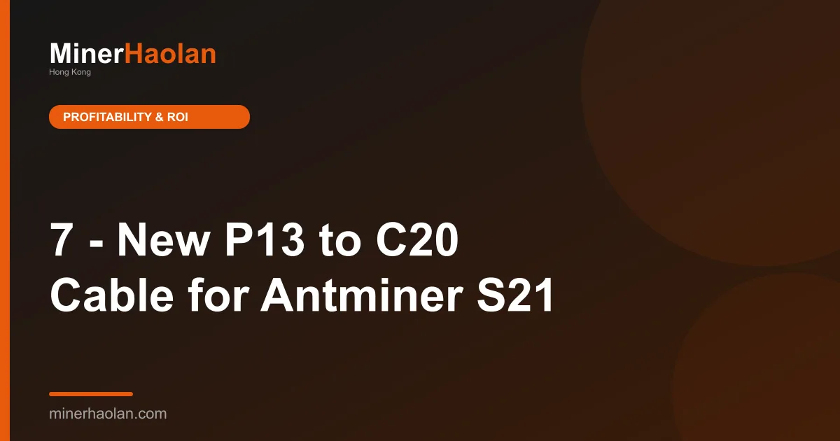 7 - New P13 to C20 Cable for Antminer S21