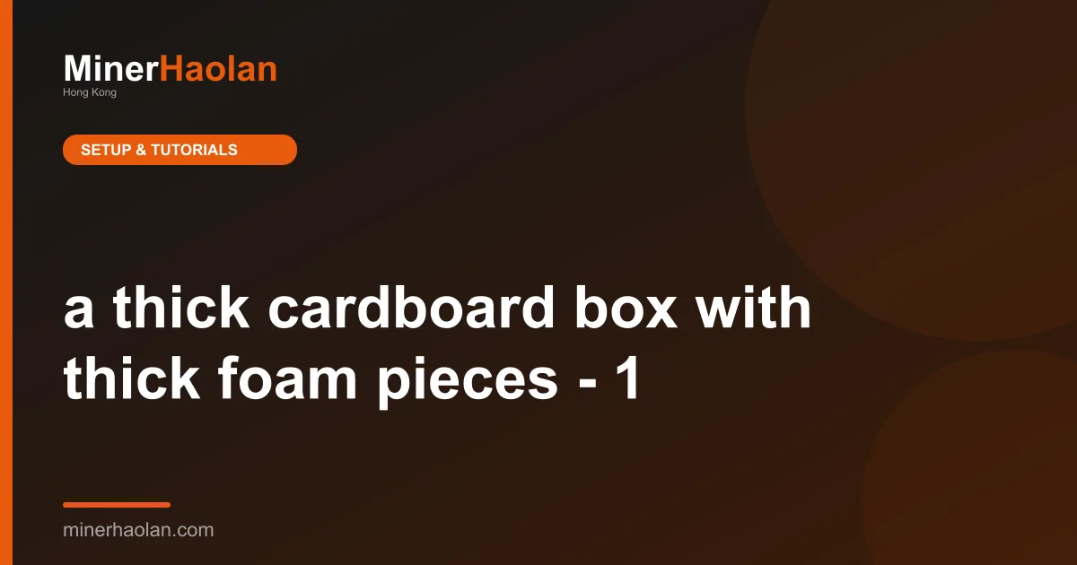 a thick cardboard box with thick foam pieces - 1
