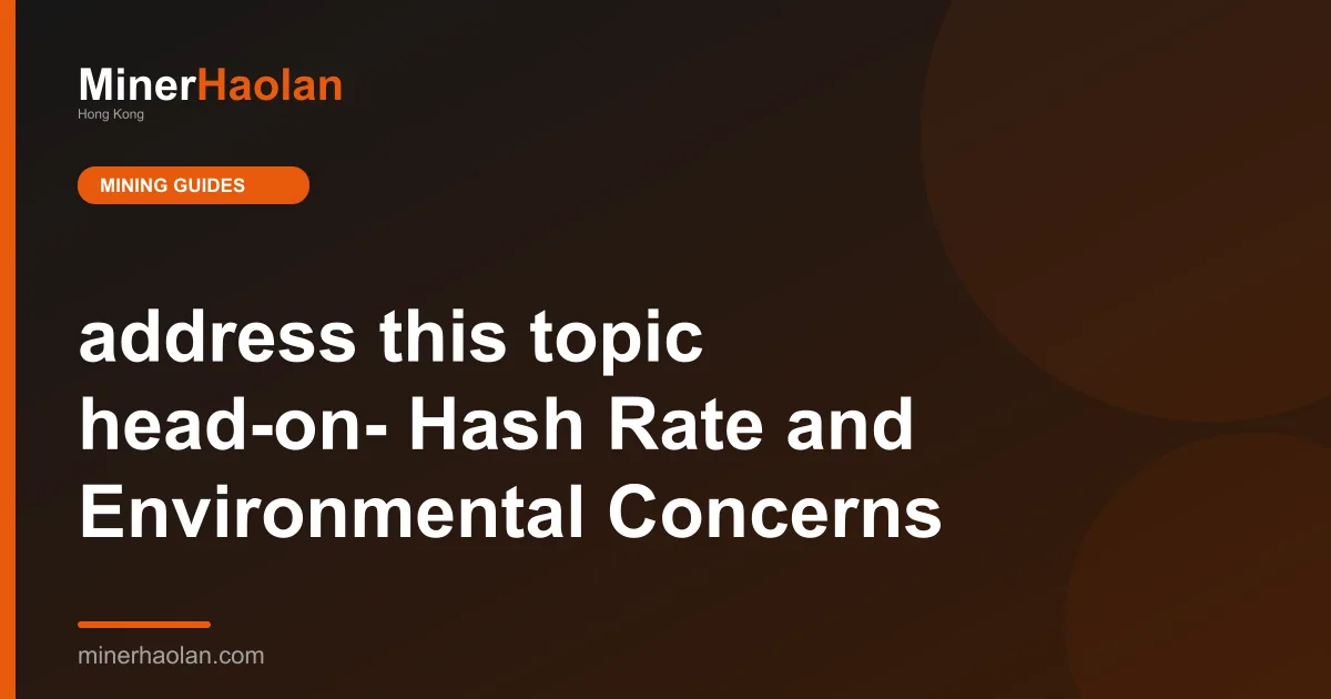 address this topic head-on- Hash Rate and Environmental Concerns