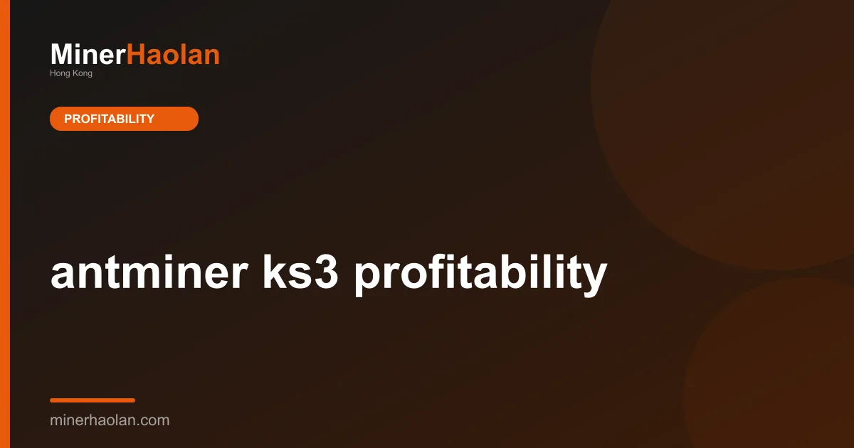 antminer ks3 profitability