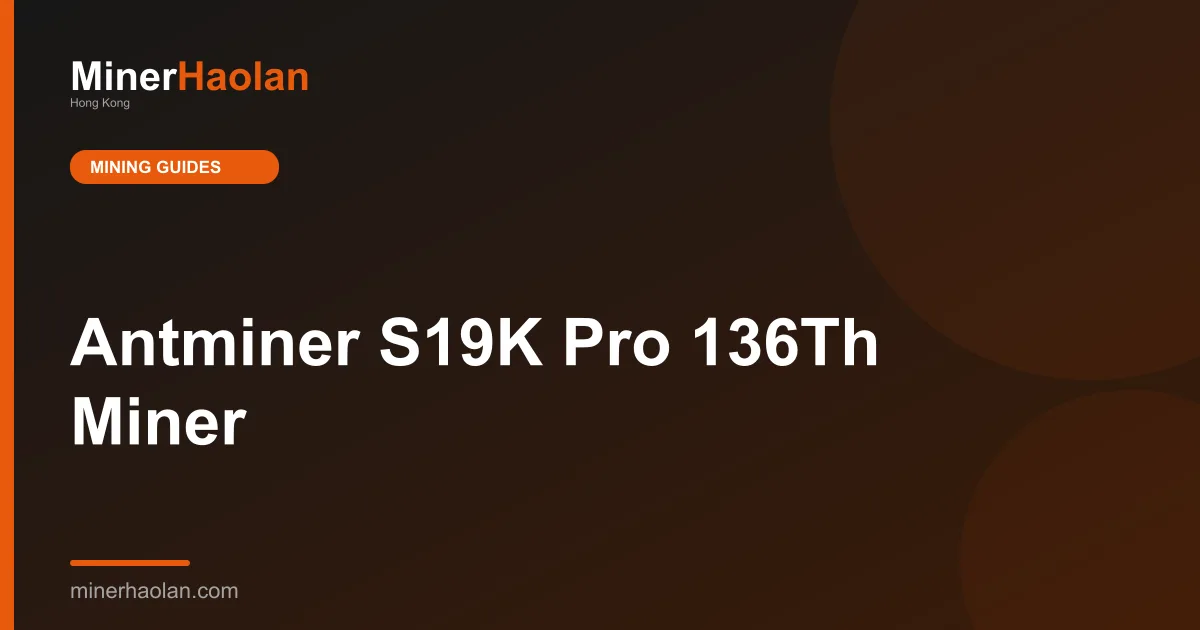 Antminer S19K Pro 136Th Miner