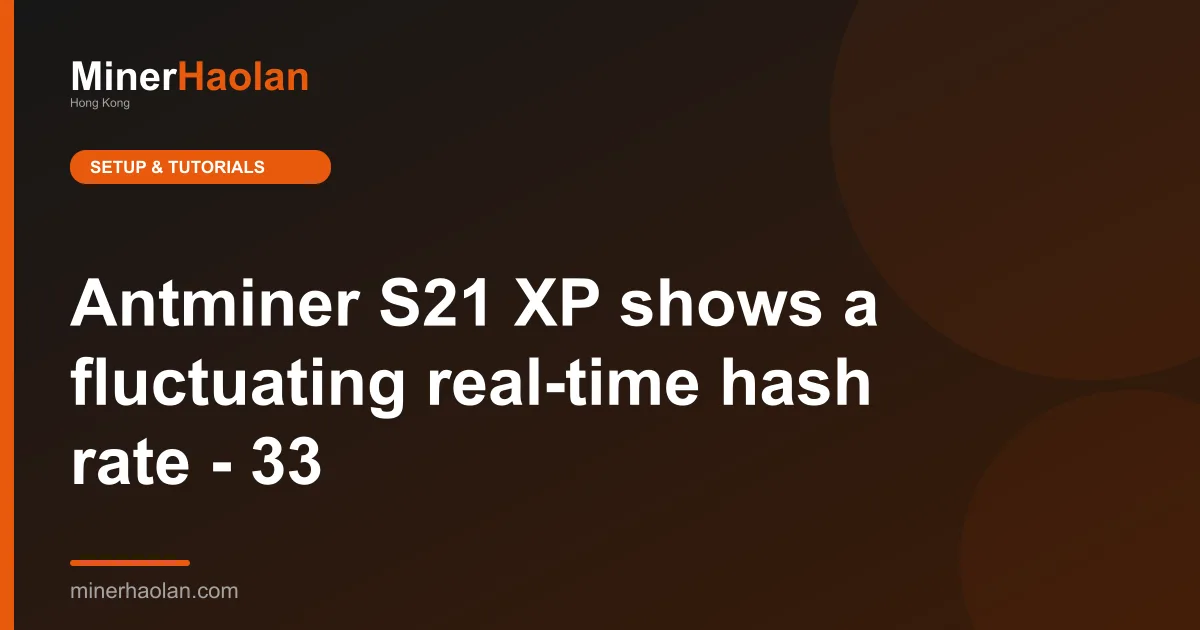 Antminer S21 XP shows a fluctuating real-time hash rate - 33