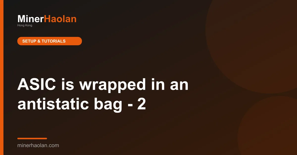 ASIC is wrapped in an antistatic bag - 2
