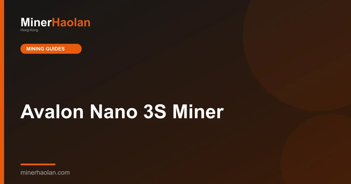 Avalon Nano 3S Miner