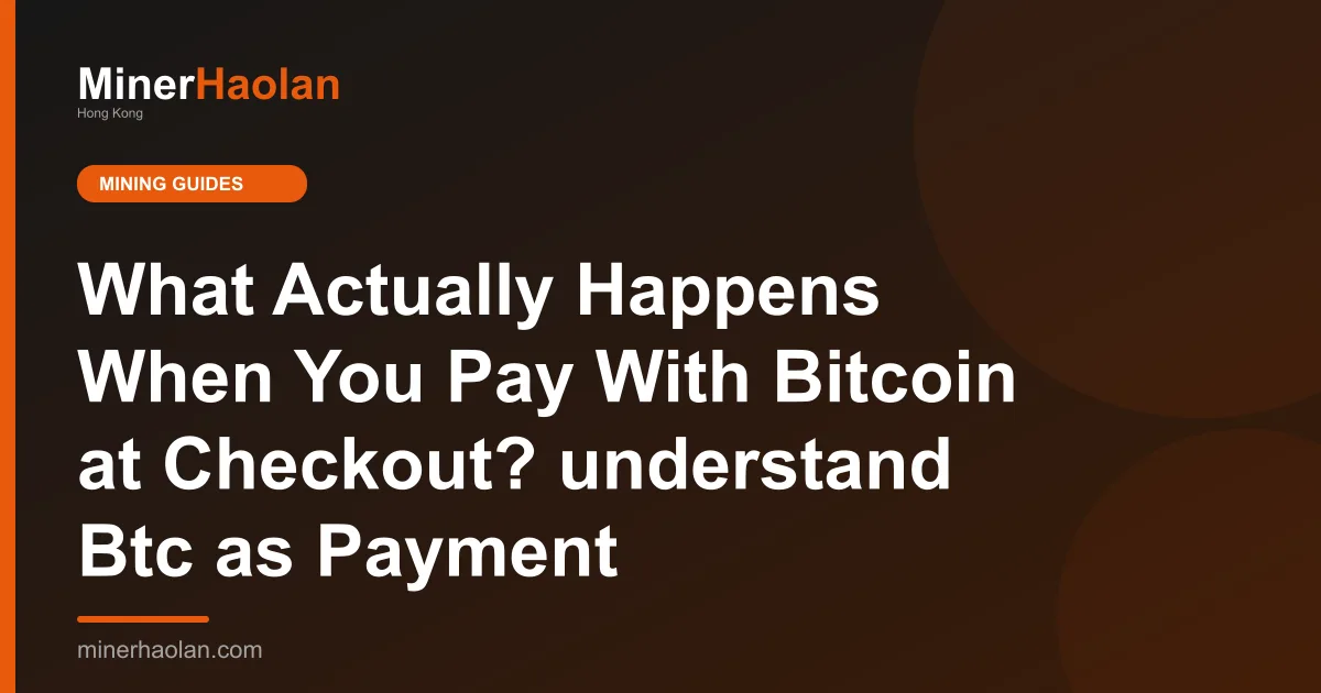 What Actually Happens When You Pay With Bitcoin at Checkout? understand Btc as Payment