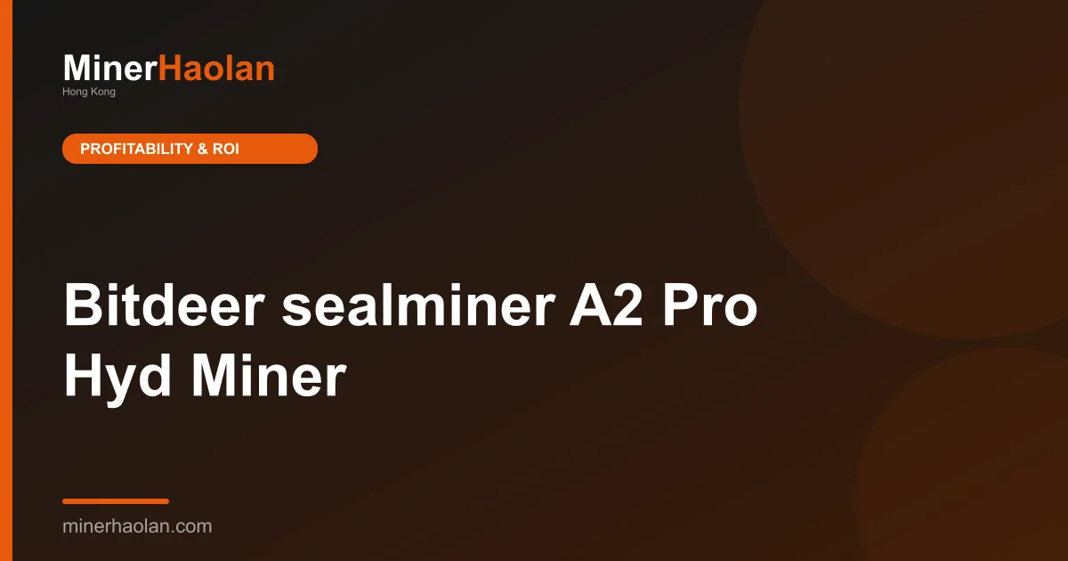 Bitdeer sealminer A2 Pro Hyd Miner