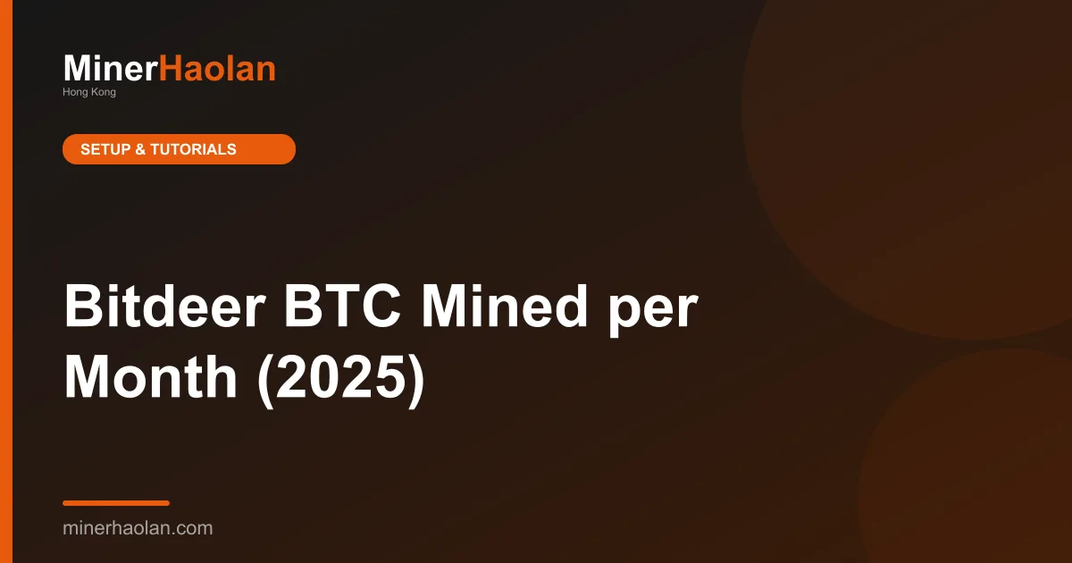 Bitdeer BTC Mined per Month (2025)