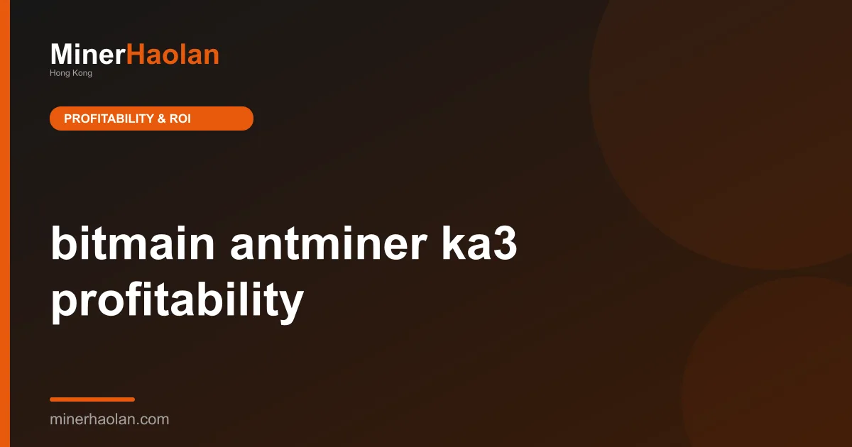 bitmain antminer ka3 profitability