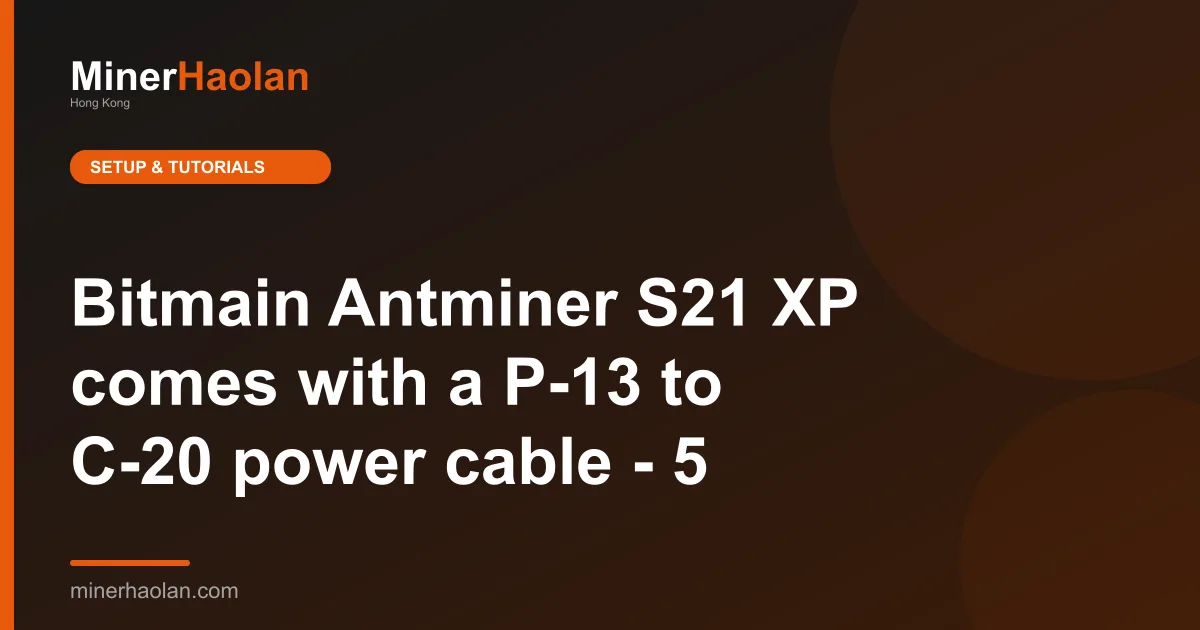 Bitmain Antminer S21 XP comes with a P-13 to C-20 power cable - 5