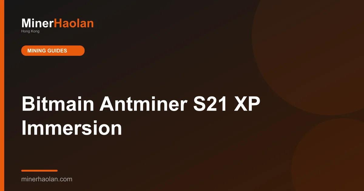 Bitmain Antminer S21 XP Immersion
