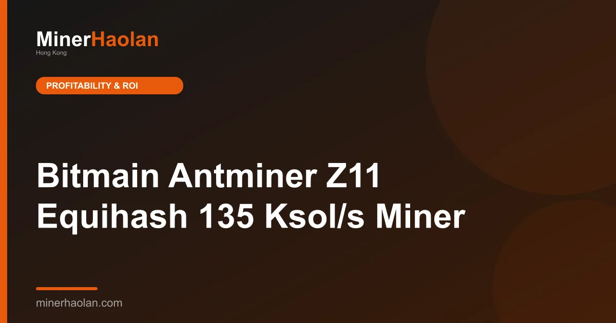 Bitmain Antminer Z11 Equihash 135 Ksol/s Miner