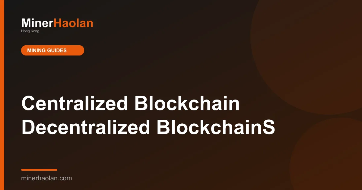 Centralized Blockchain Decentralized BlockchainS