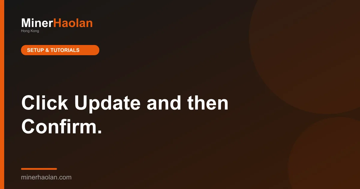 Click Update and then Confirm.