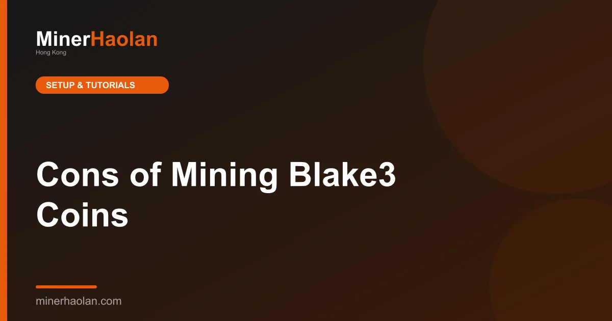 Cons of Mining Blake3 Coins