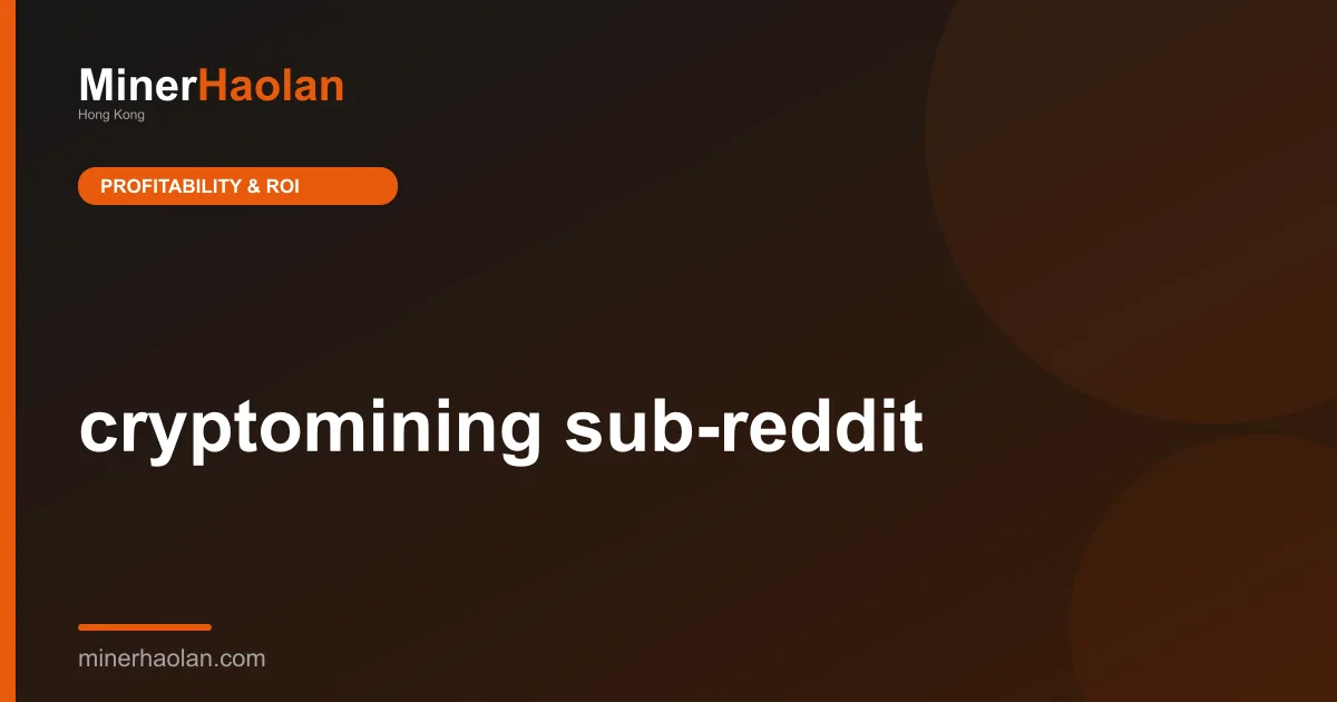 cryptomining sub-reddit