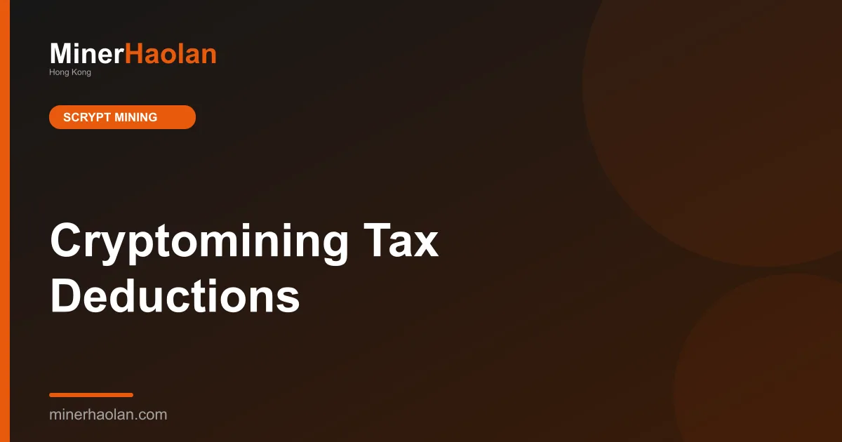Cryptomining Tax Deductions
