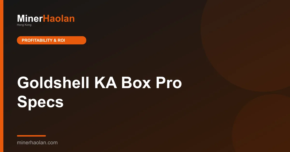 Goldshell KA Box Pro Specs
