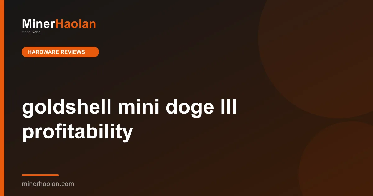 goldshell mini doge III profitability