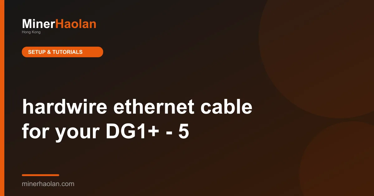 hardwire ethernet cable for your DG1+ - 5