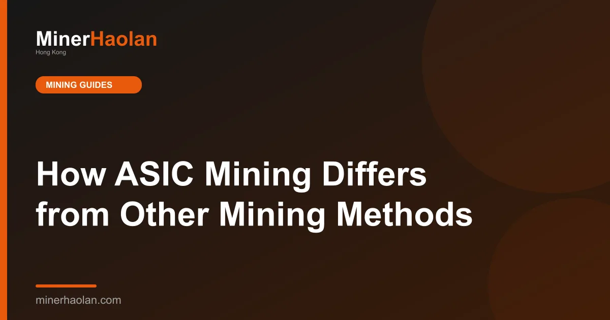 How ASIC Mining Differs from Other Mining Methods