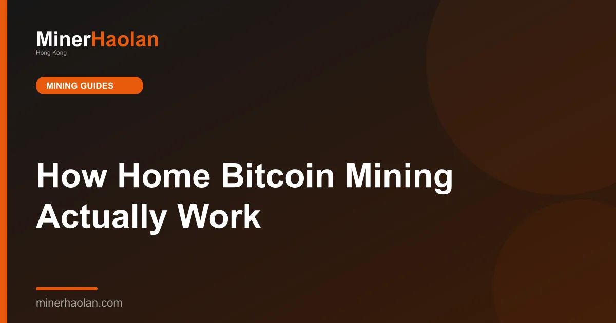 How Home Bitcoin Mining Actually Work
