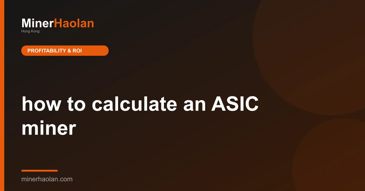 how to calculate an ASIC miner's electricity cost