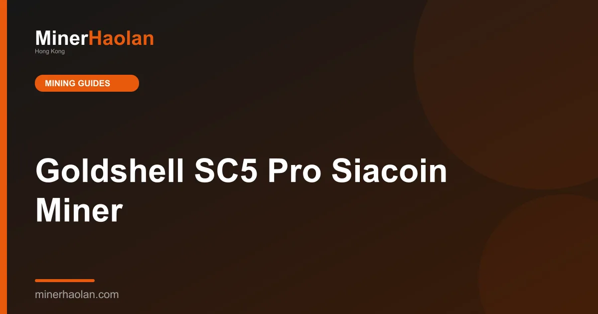 Goldshell SC5 Pro Siacoin Miner