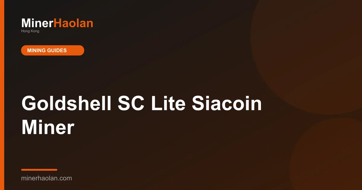 Goldshell SC Lite Siacoin Miner
