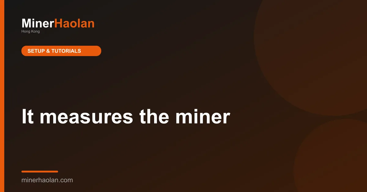 It measures the miner's noise at 75dB