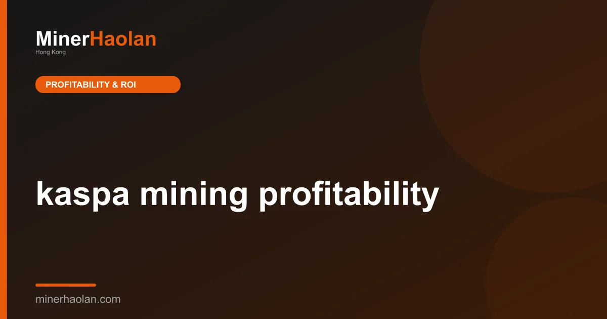 kaspa mining profitability