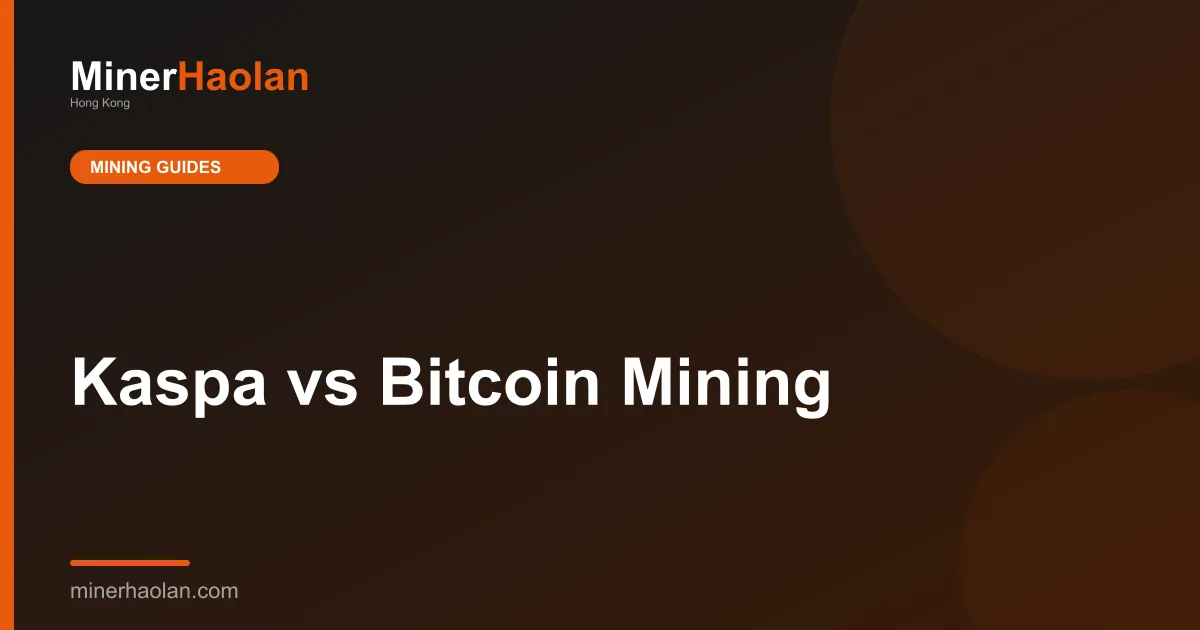 Kaspa vs Bitcoin Mining