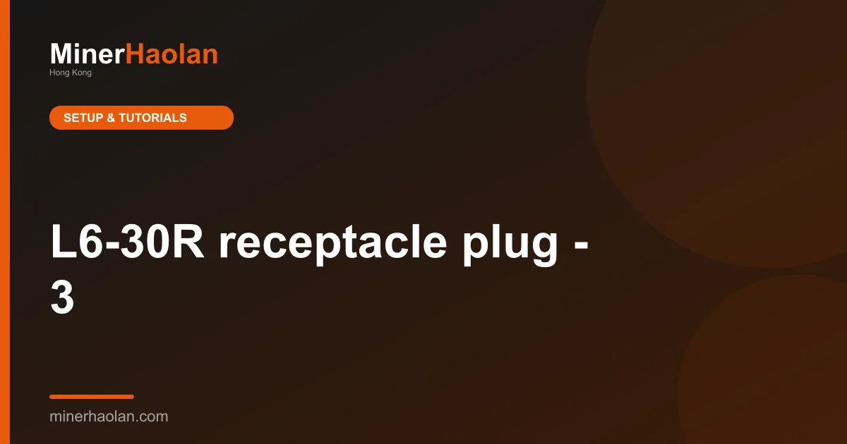 L6-30R receptacle plug - 3