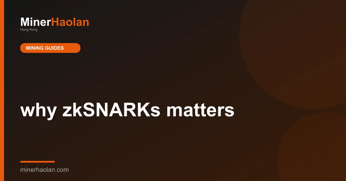 why zkSNARKs matters