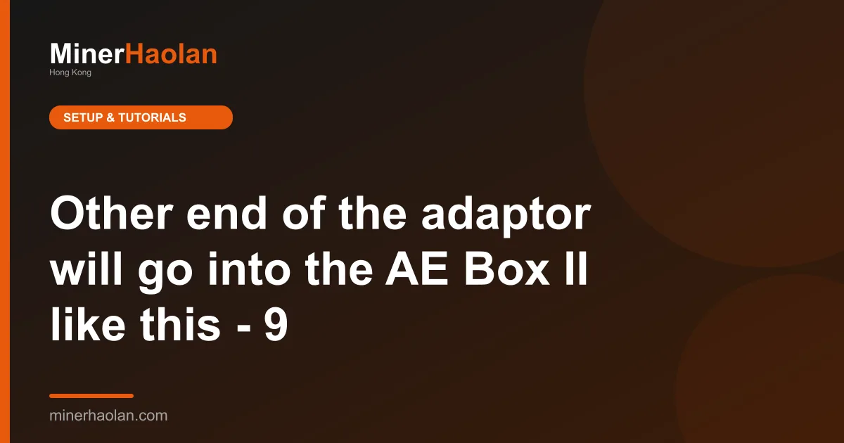 Other end of the adaptor will go into the AE Box II like this - 9