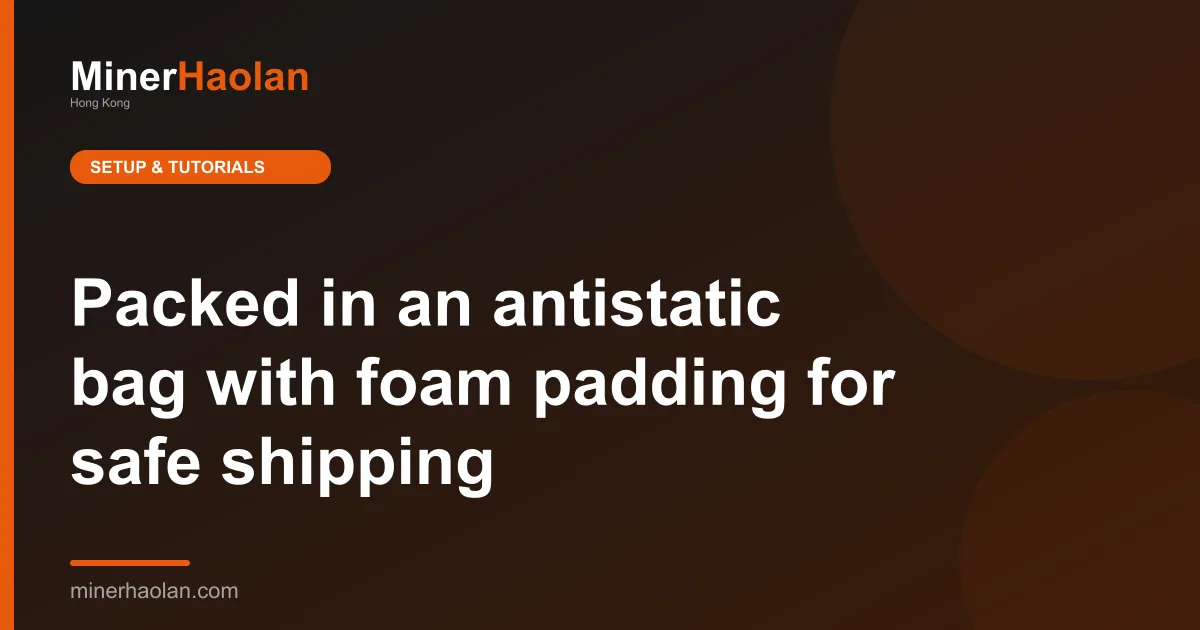 Packed in an antistatic bag with foam padding for safe shipping