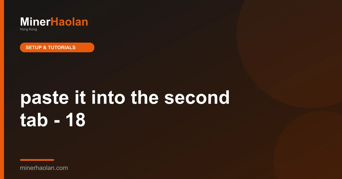 paste it into the second tab - 18