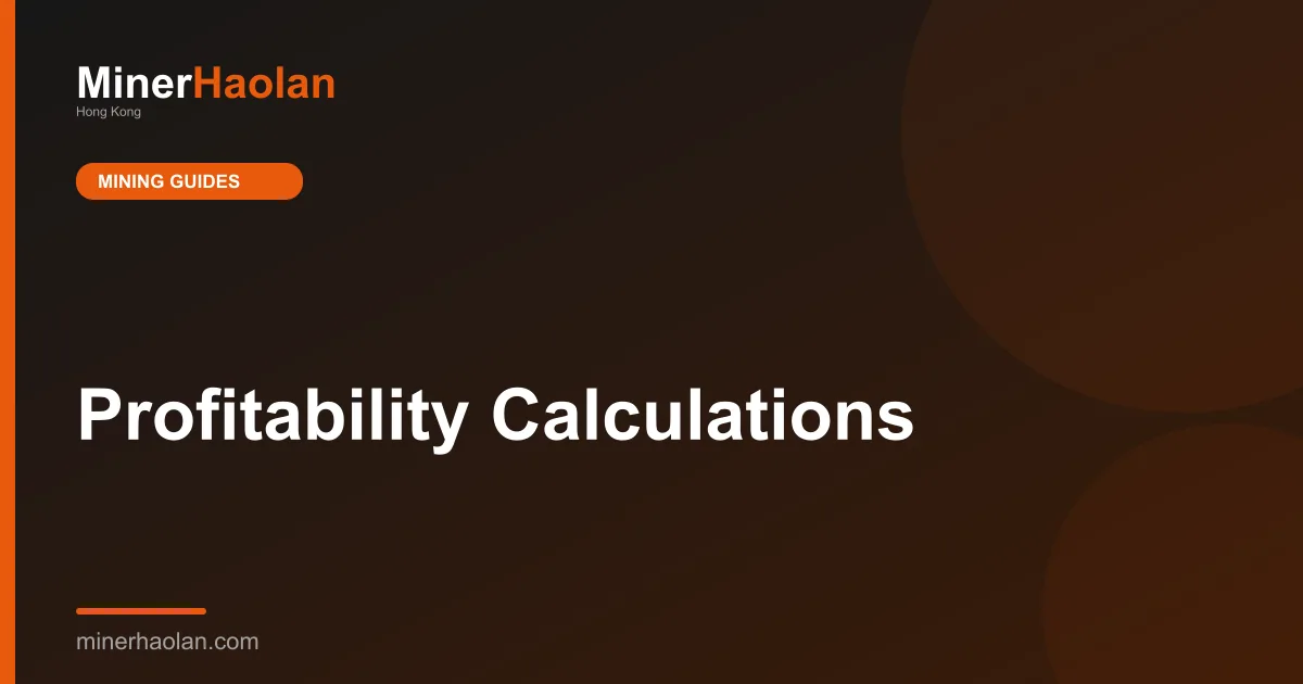 Profitability Calculations