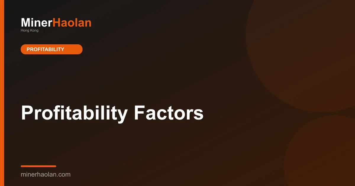 Profitability Factors