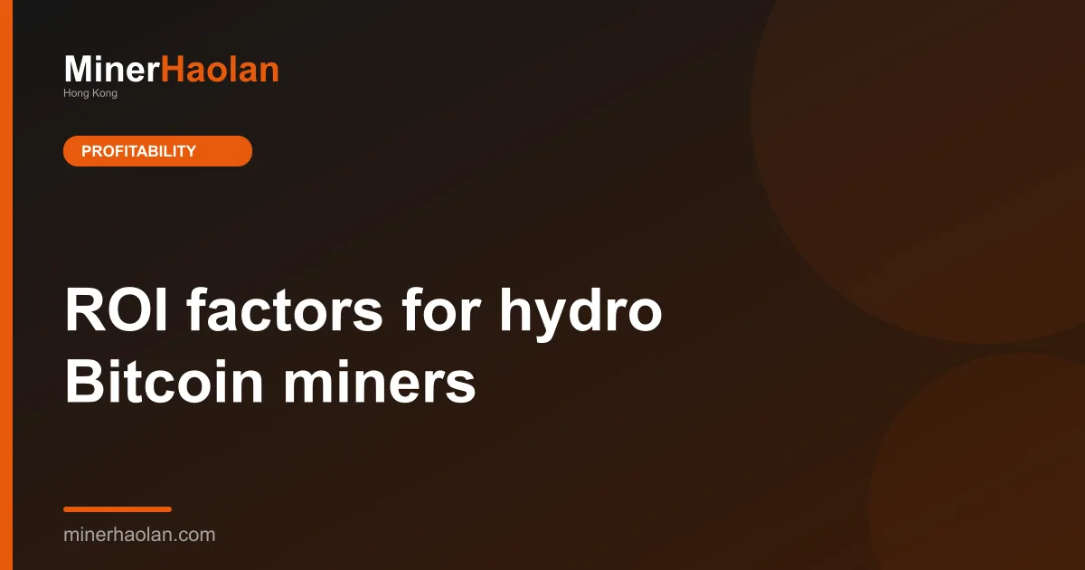 ROI factors for hydro Bitcoin miners