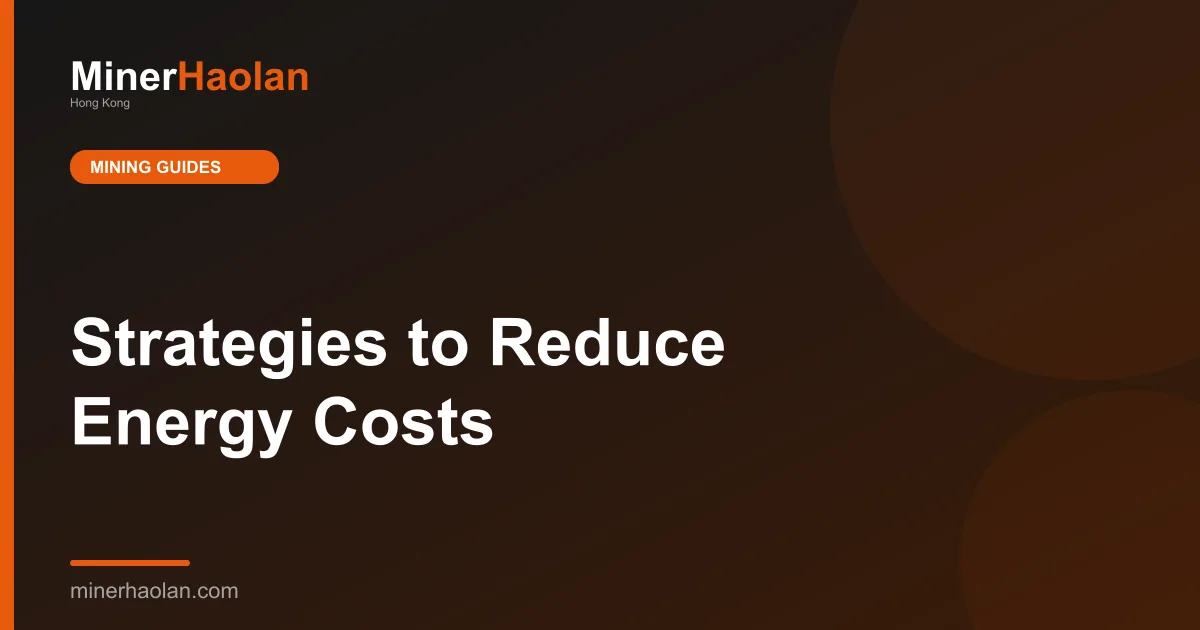 Strategies to Reduce Energy Costs