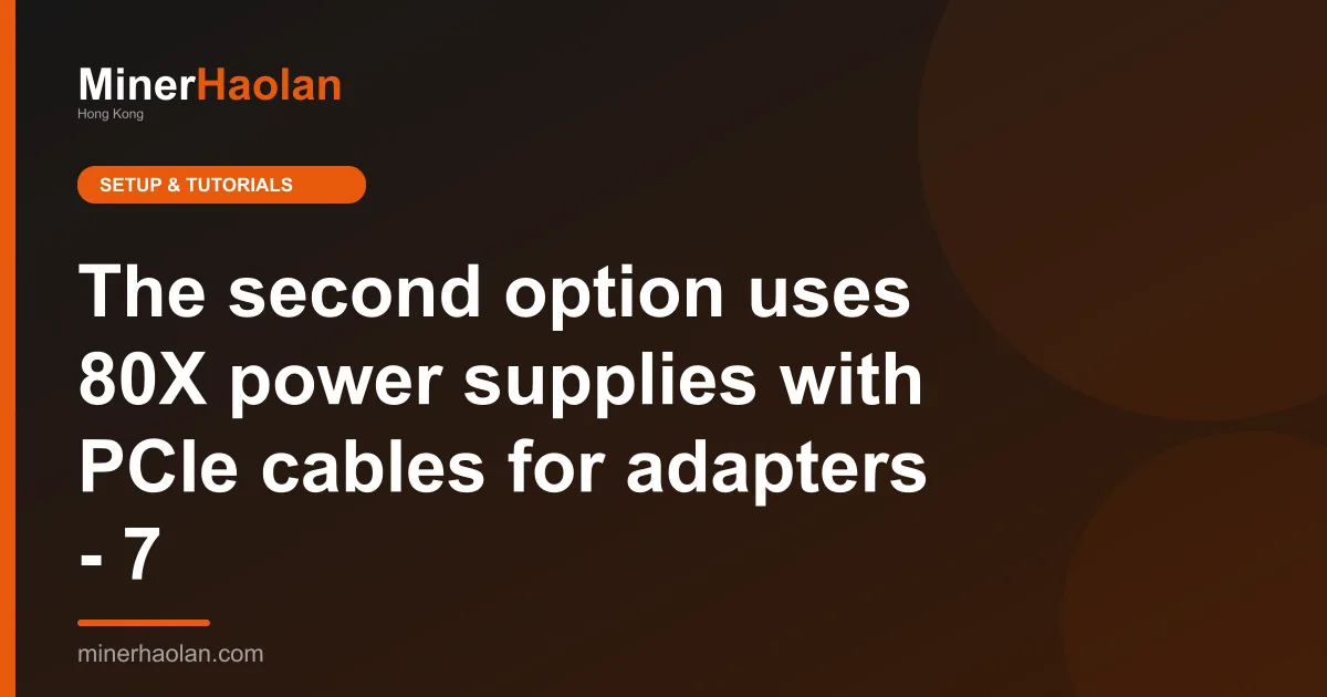 The second option uses 80X power supplies with PCIe cables for adapters - 7