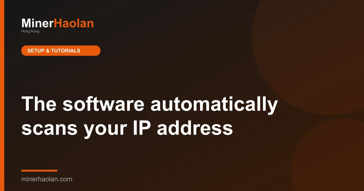 The software automatically scans your IP address